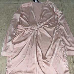 Pink blush silk dress.Size XL